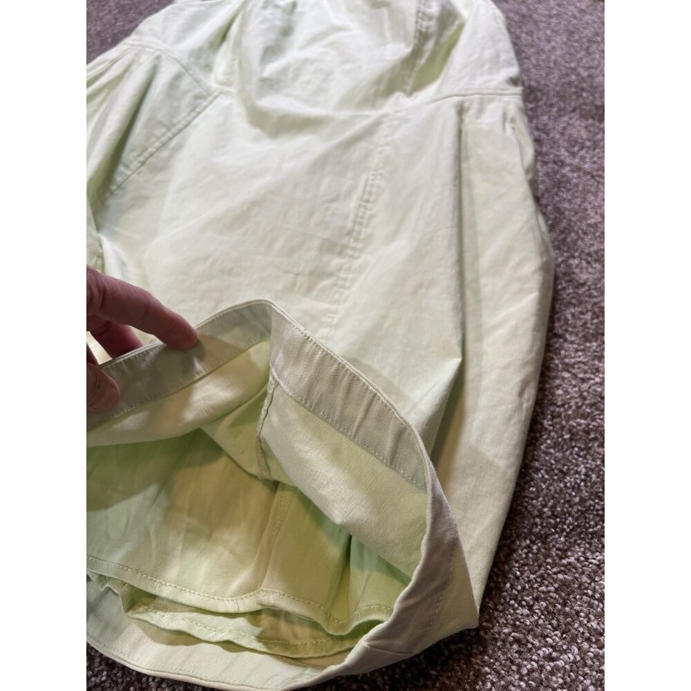 Maeve Anthropologie Mini Dress Size Large Sleeveless Volume Hip Green Stretch - Picture 11 of 15